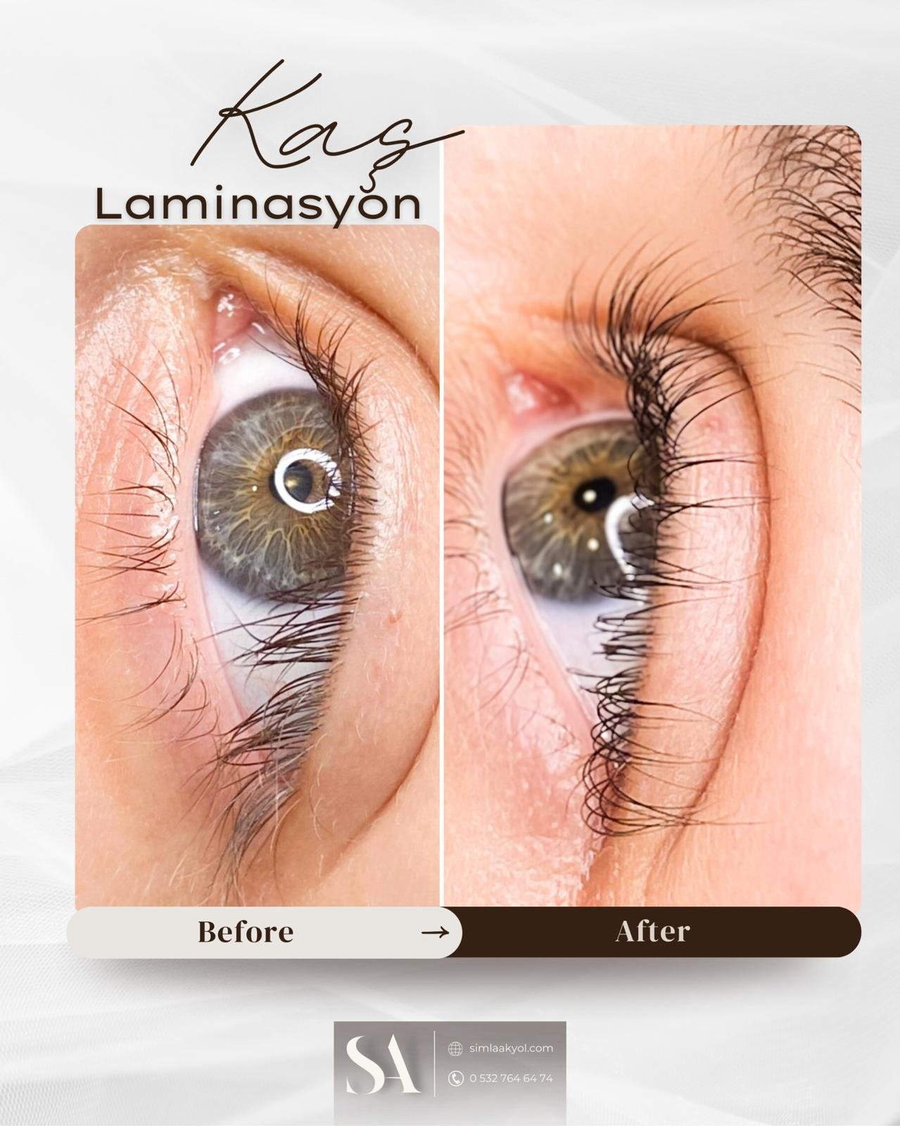 Kirpik Laminasyon Before After